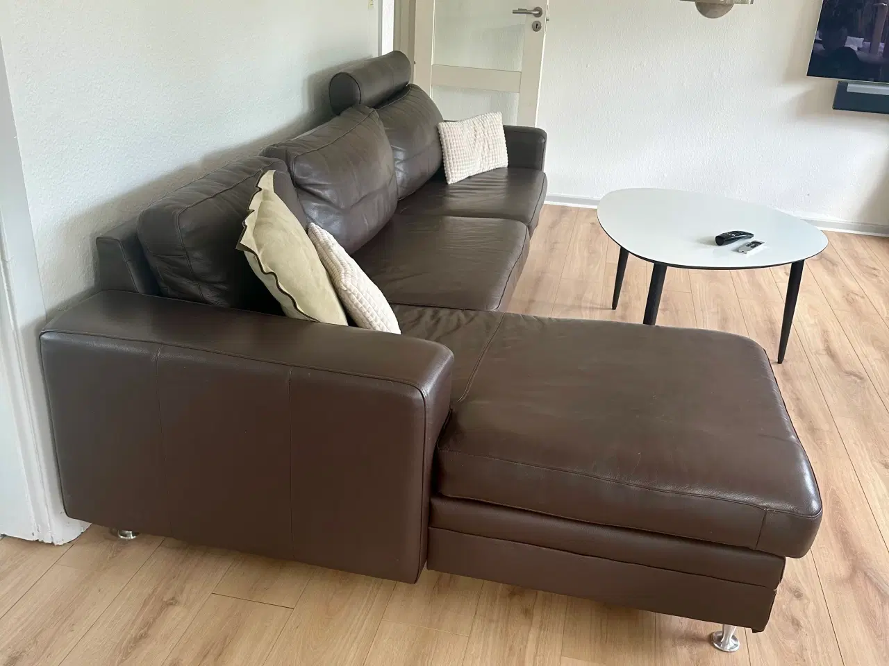 Billede 2 - Læder chaiselong sofa fra Hjort Knudsen