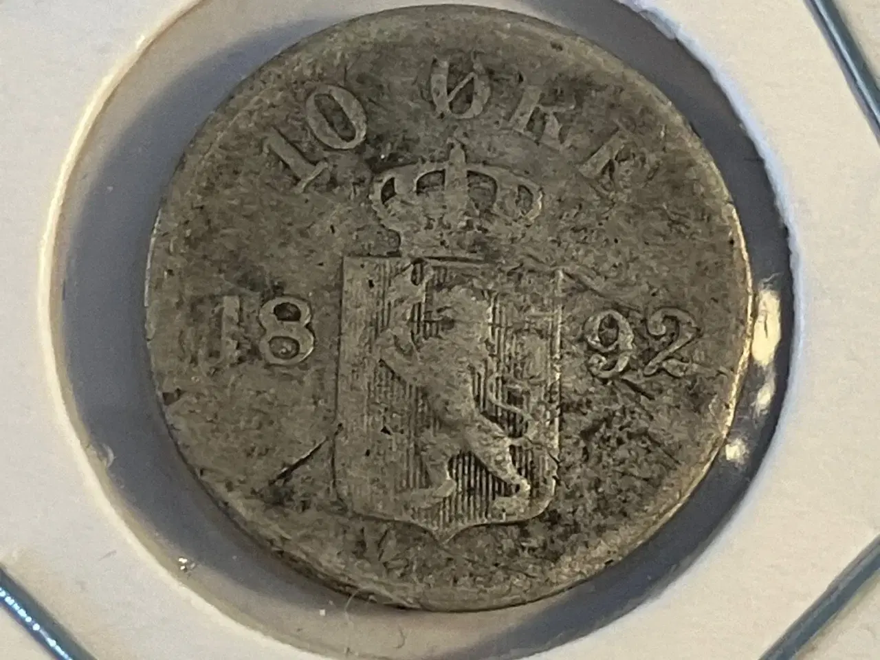 Billede 1 - 10 øre 1892 Norge