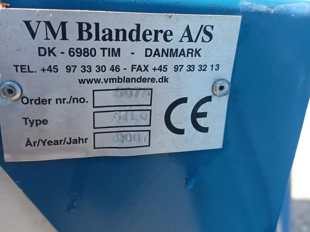 Billede 2 - Mørtelsilo VM