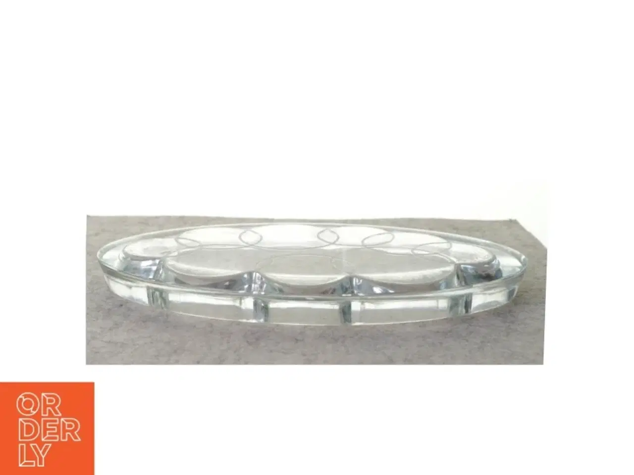 Billede 2 - Fad i glas fra Holmegaard (str. 30 x 17 cm)
