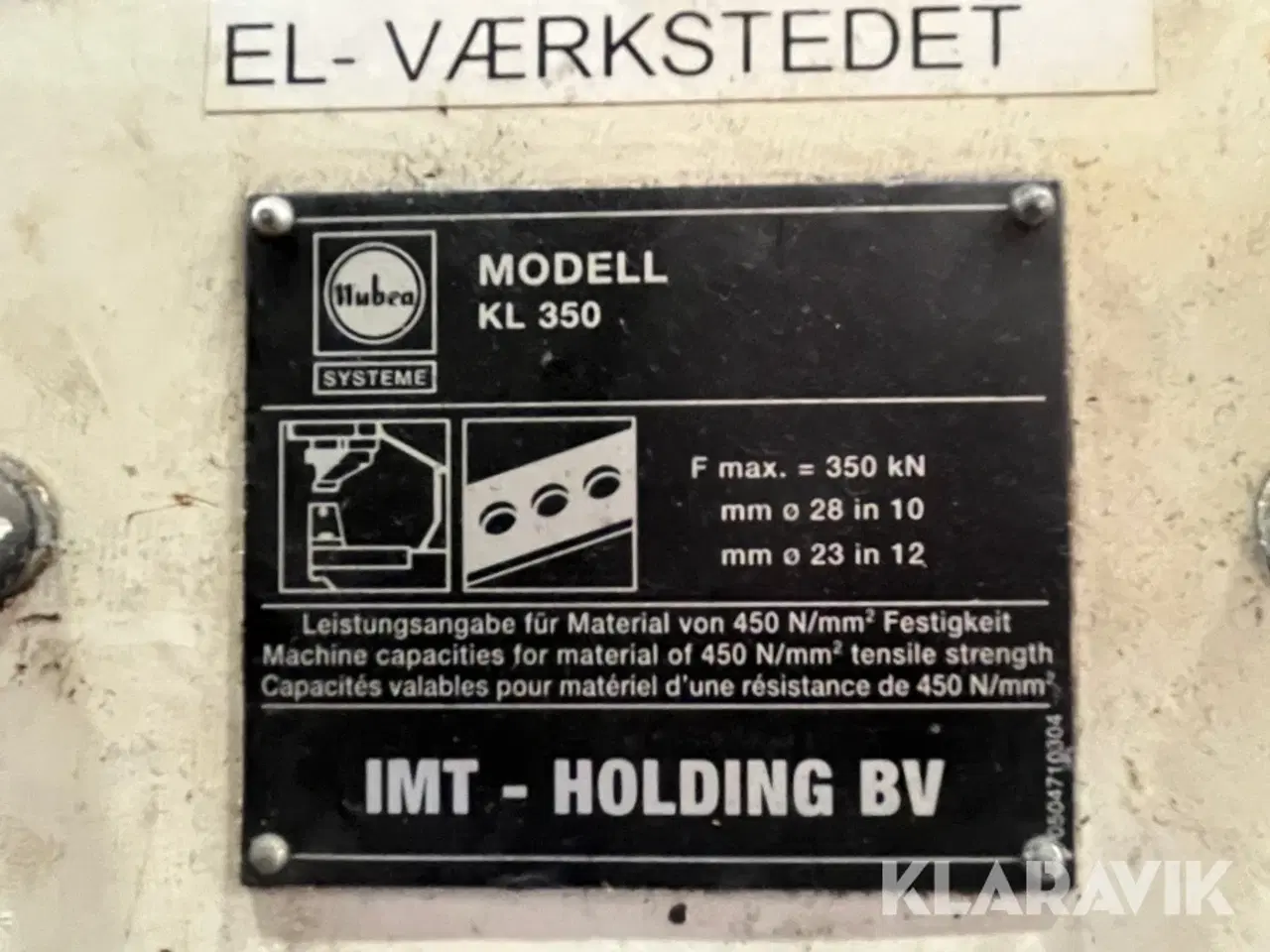 Billede 8 - Jernbearbejdningsmaskine Mubea KL 350/203