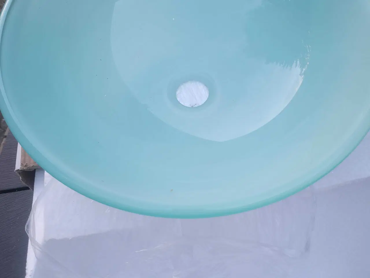 Billede 3 - Håndvask i glas krystaller m bund m bundventventil