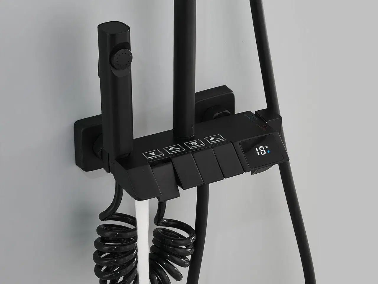 Billede 5 - Fontastock brusesøjle - sort, rustfrit stål og ABS