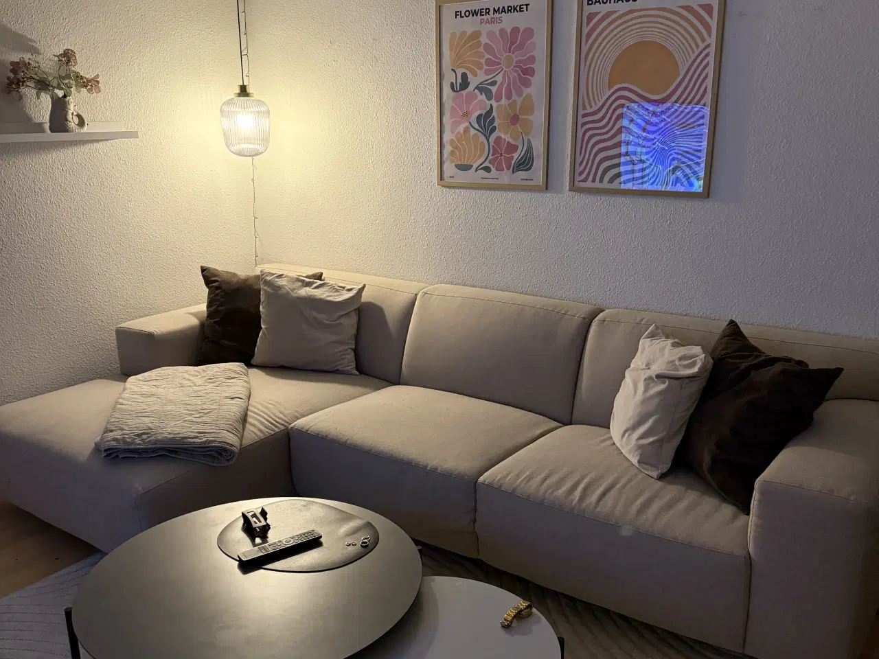 Billede 1 - Beige sofa med chaiselong