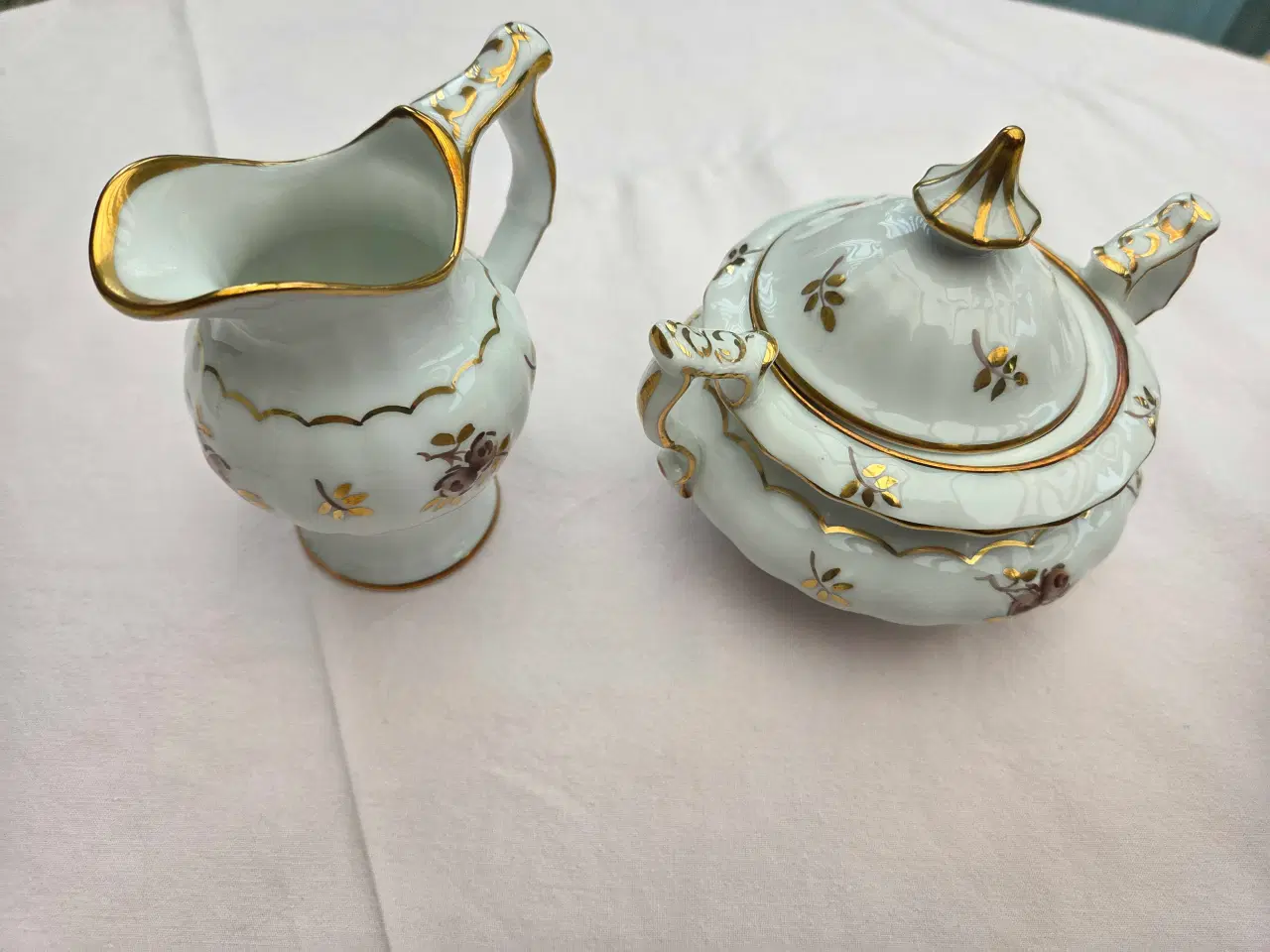 Billede 4 - Københavns porcelæns malere kaffestel Brun Rose.