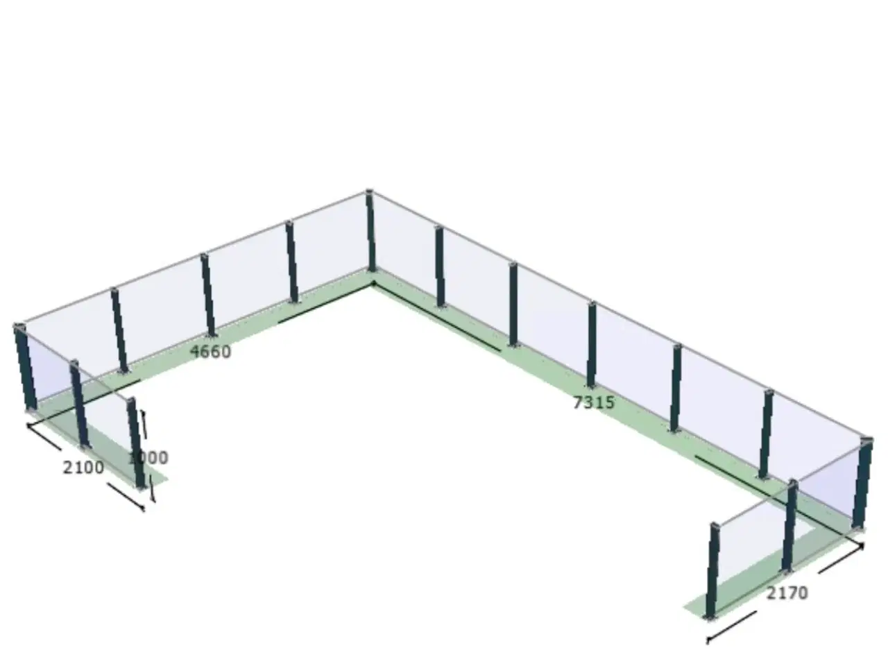 Billede 2 - Klart glas til altan / terrasse 