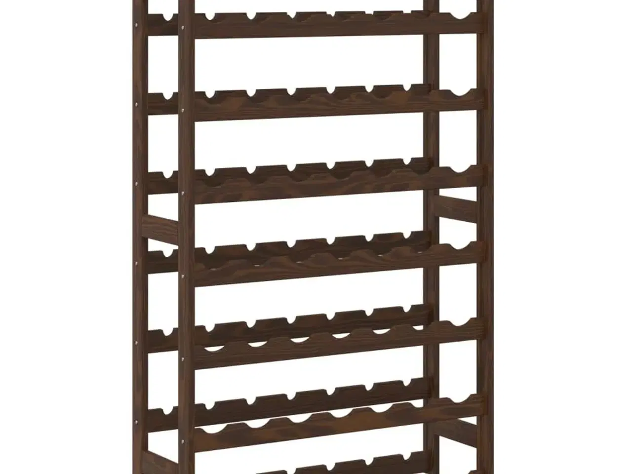 Billede 5 - Vinreol til 56 flasker massivt fyrretræ brun