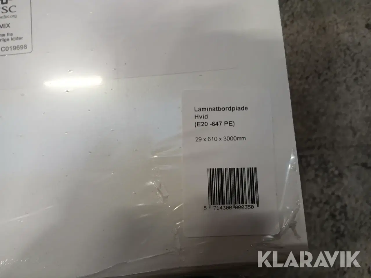 Billede 5 - Bordplader laminat hvid 4 stk