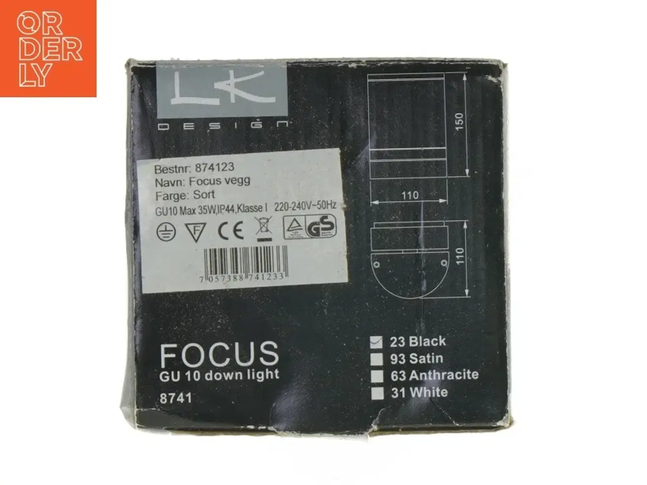 Billede 8 - Udendørs væglampe Focus GU10 fra LK Design (str. 15x11 cm)