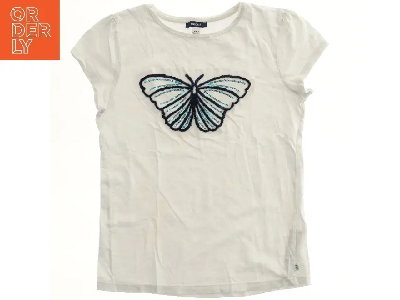 Billede 1 - Okaïdi T-shirt med sommerfuglmotiv  (str. 152)