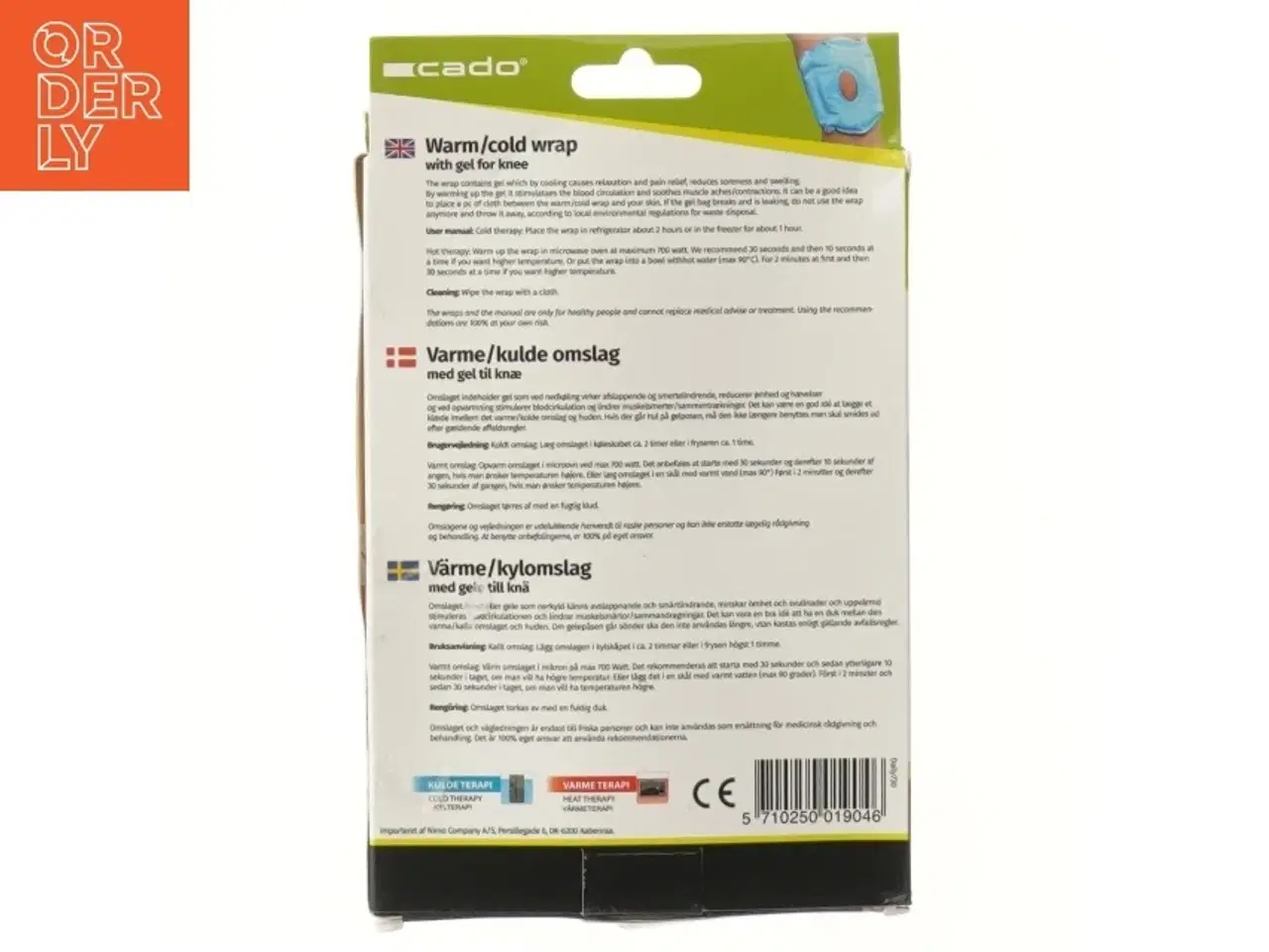 Billede 4 - Varme- og kulde knæomslag fra Cado (str. 19x15 cm)