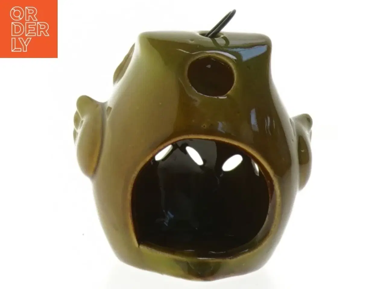 Billede 3 - Uglerformet keramisk fyrfadsstage (str. 9 cm)