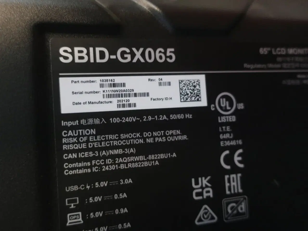 Billede 5 - 65" SMART Board, SBID-GX065