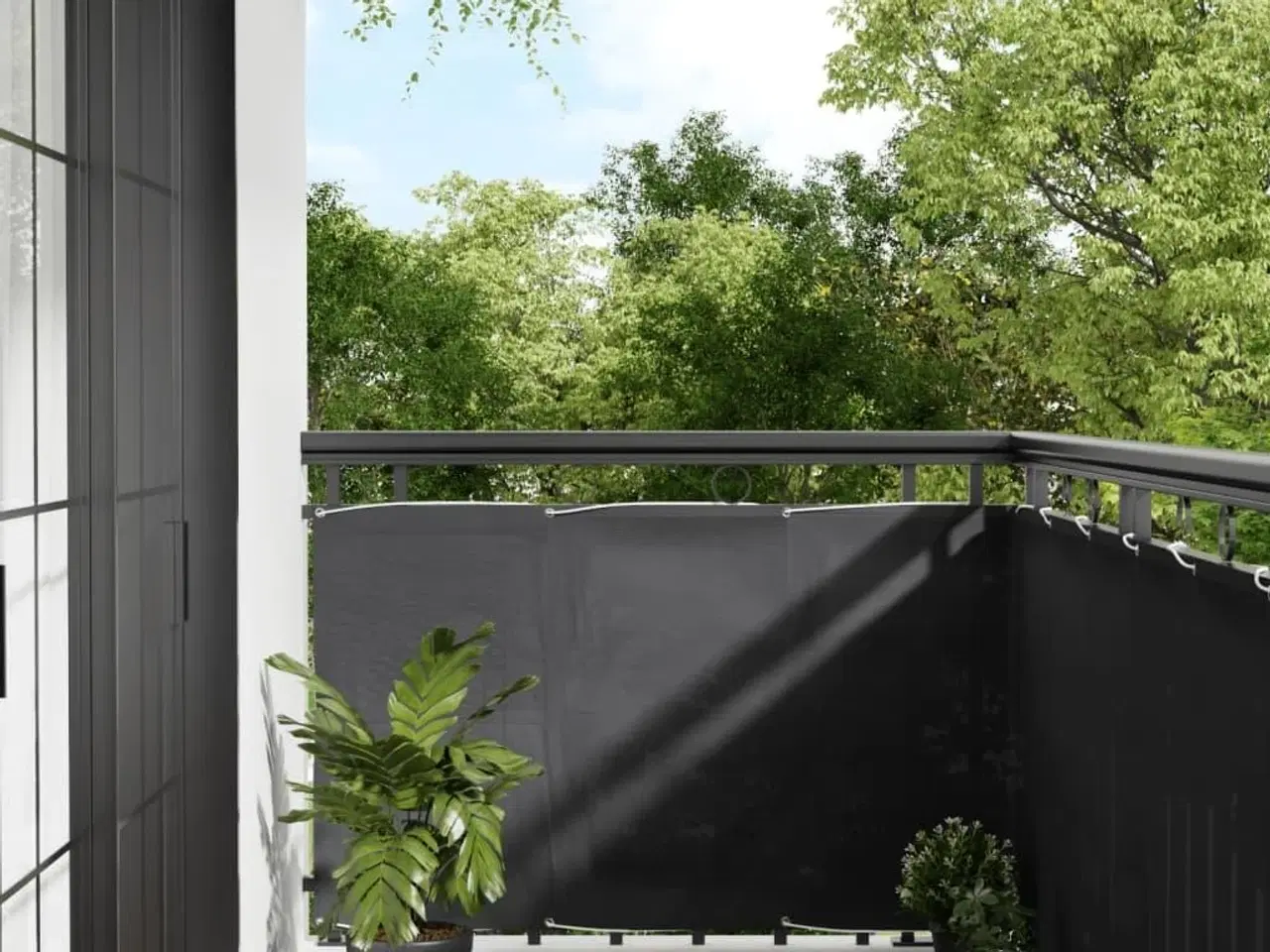 Billede 1 - Altanafskærmning 90x700 cm 100 % polyester antracitgrå