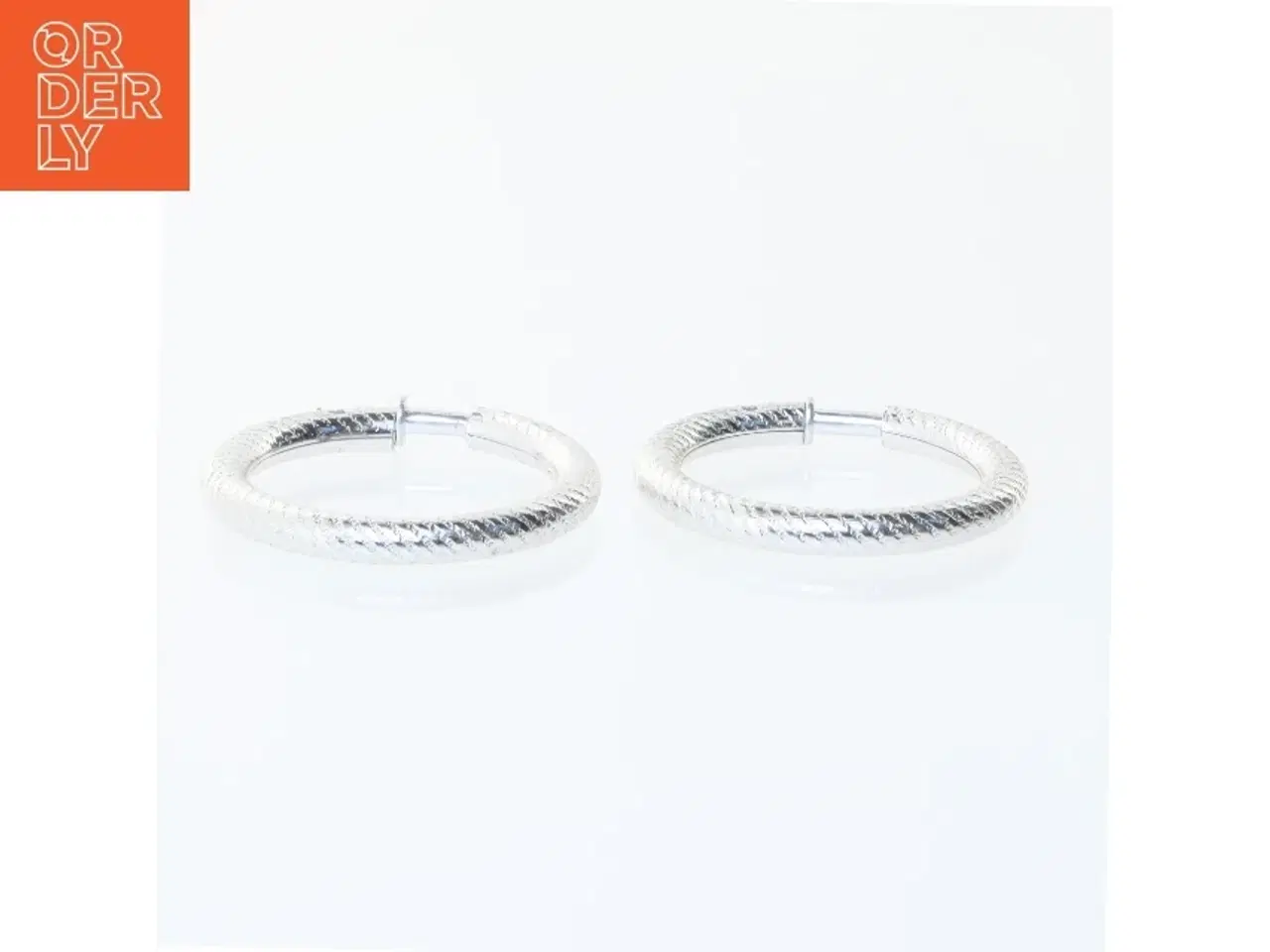 Billede 2 - Sølv hoop øreringe (str. Ø 4 cm)