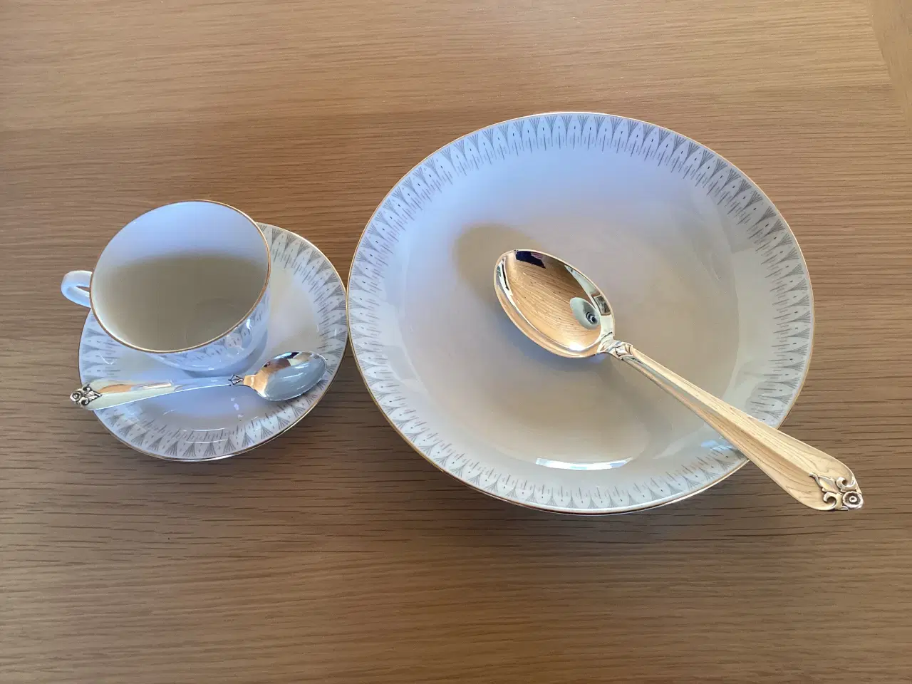 Billede 2 - Tretårnet sølv-teske og ske “Diana”, 175 kr + 275 