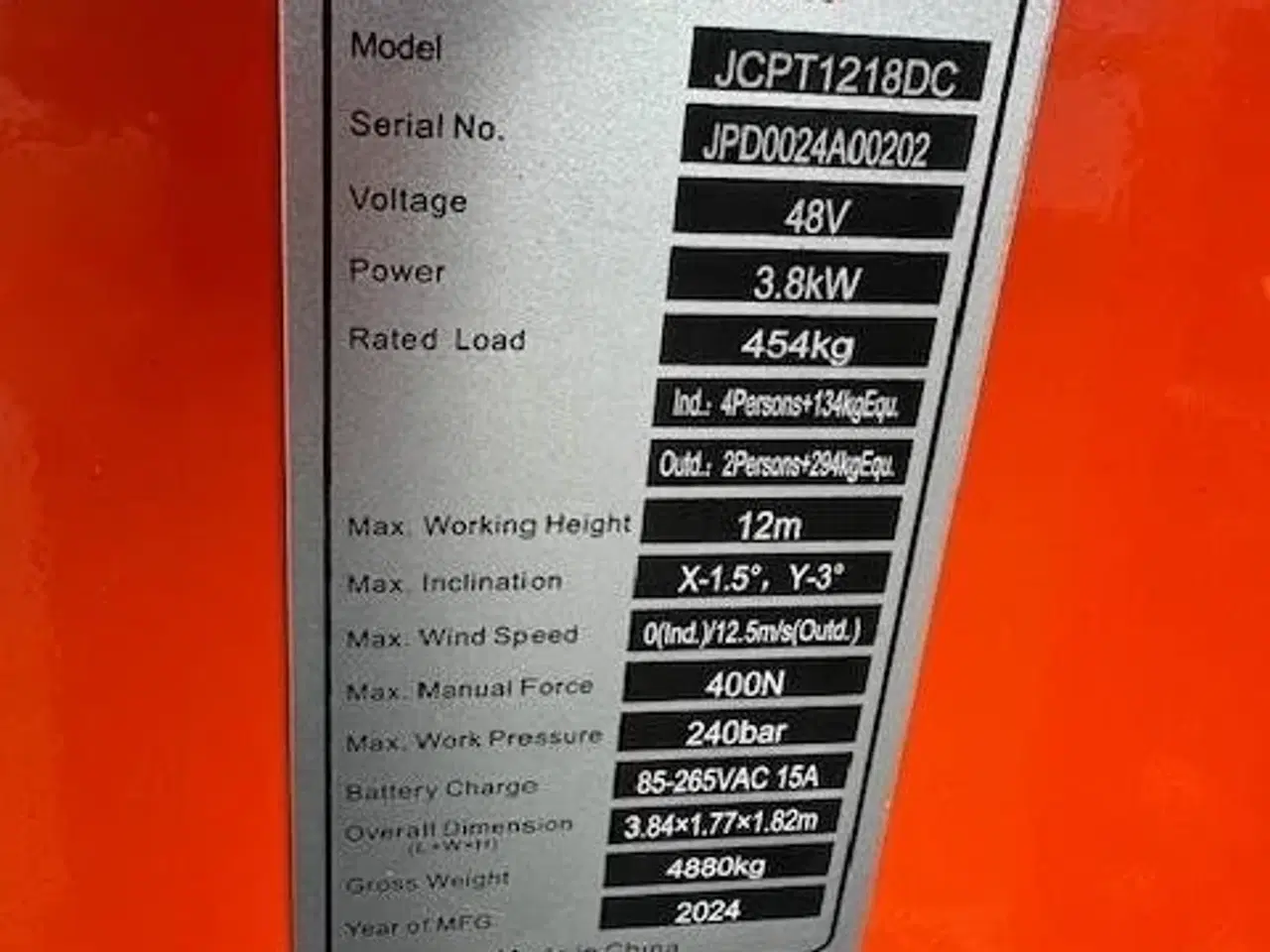 Billede 12 - Dingli JCPT1218DC