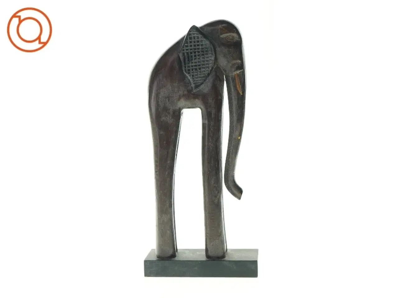 Billede 2 - Dekorativ elefantfigur (str. LBH:16,5x9x37cm)