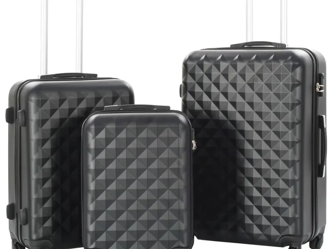 Billede 1 - Kuffertsæt i 3 dele hardcase sort ABS