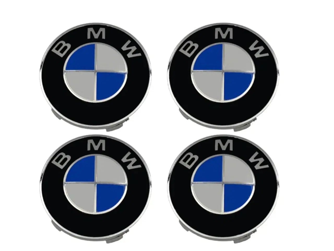 Billede 1 - 4stk 68mm centerkapsler blå / hvid