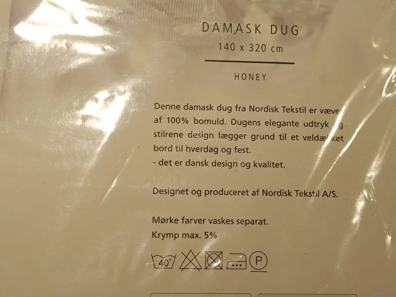 Billede 4 - Helt nye Damask duge - Honey
