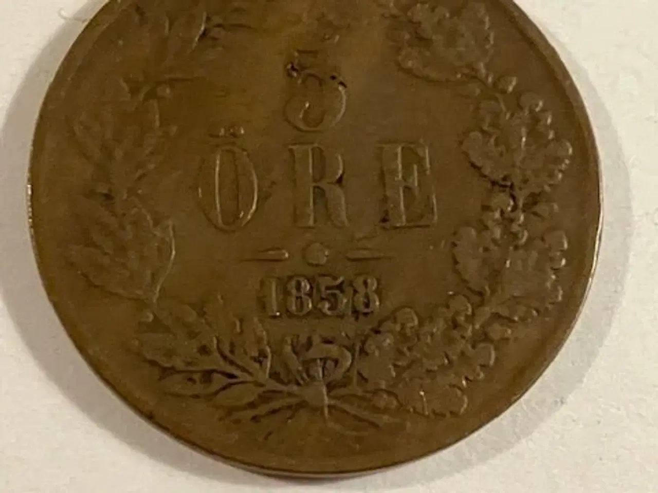 Billede 1 - 5 øre 1858 Sverige