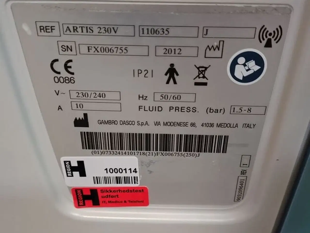 Billede 5 - Dialysis machine GAMBRO Artis