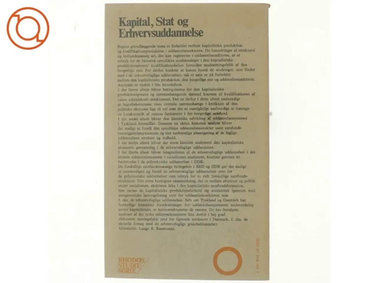Billede 3 - Kapital, stat og erhvervsuddannelse (bog)