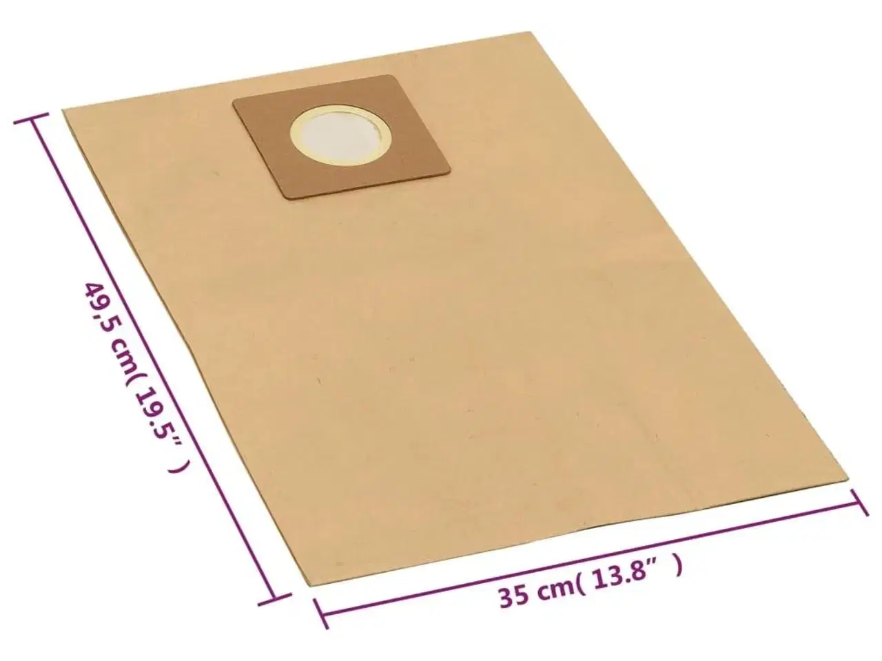 Billede 3 - Poser til våd- og tørstøvsuger 10 stk. papir brun