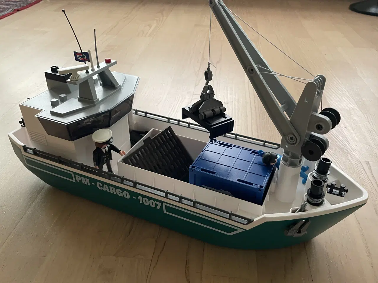 Billede 1 - Playmobil fragtskib med kranudstyr