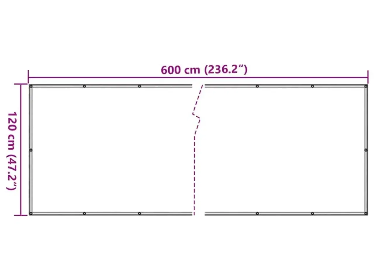 Billede 5 - Altanafskærmning 120x600 cm oxfordstof antracitgrå