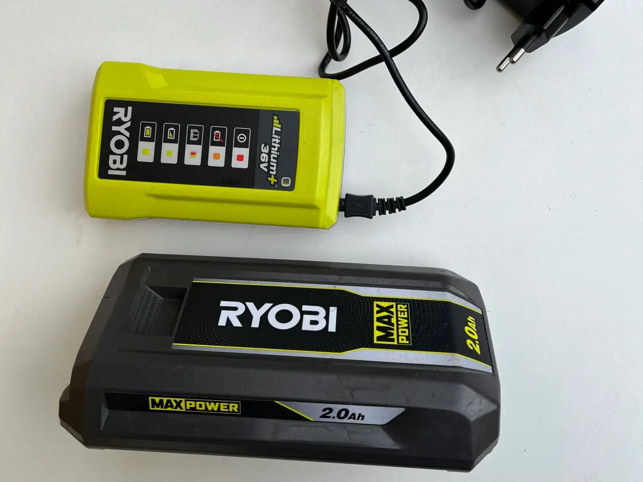 Billede 1 - Ryobi 36V 2.0Ah batteri og oplader sælges
