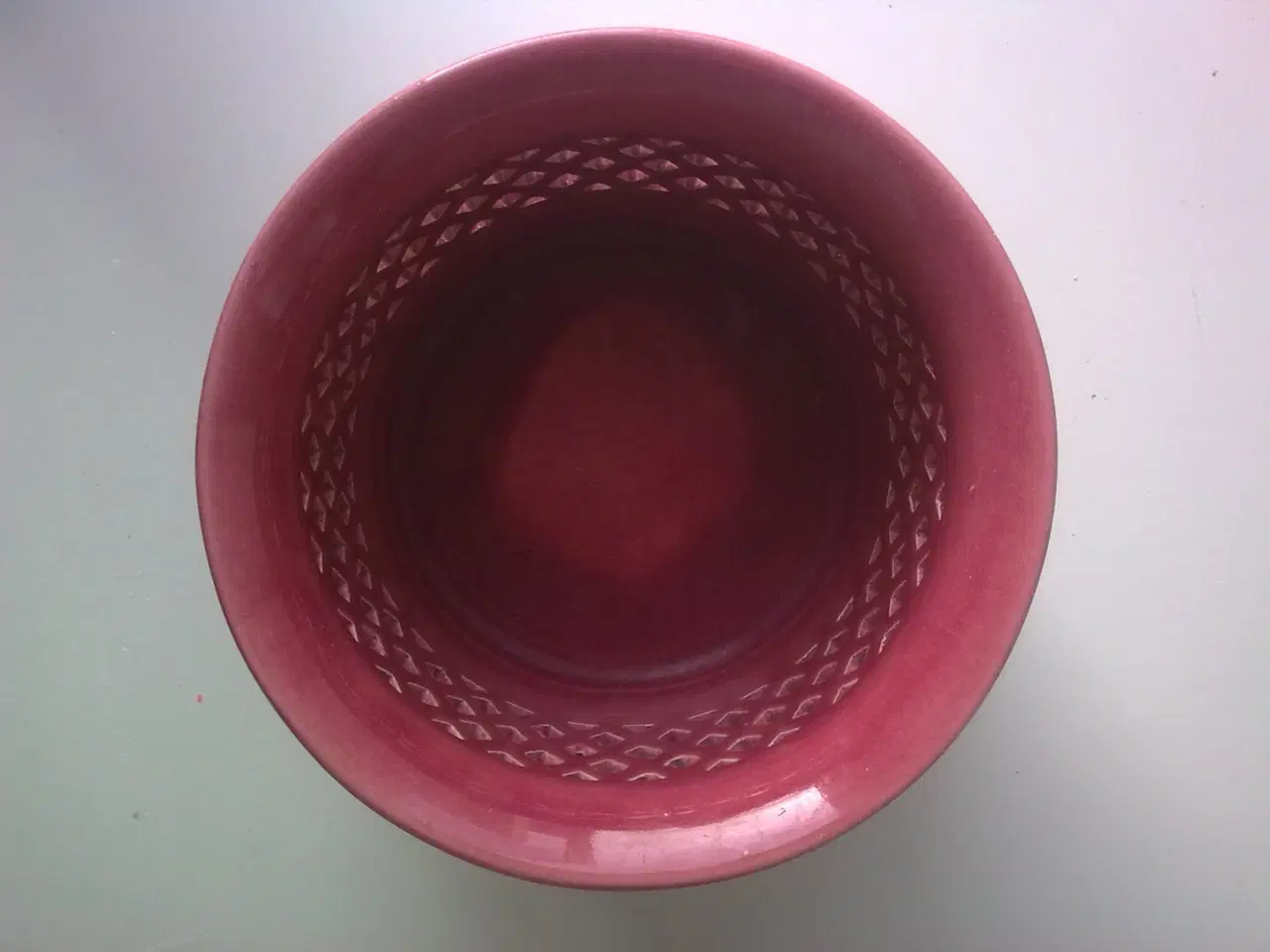 Billede 5 - Rosé keramik pre-1989 håndlavet plante krukke