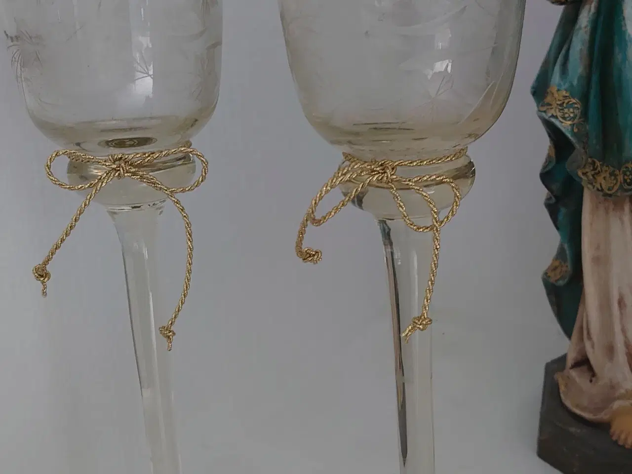 Billede 1 - Krystal glas lysestager