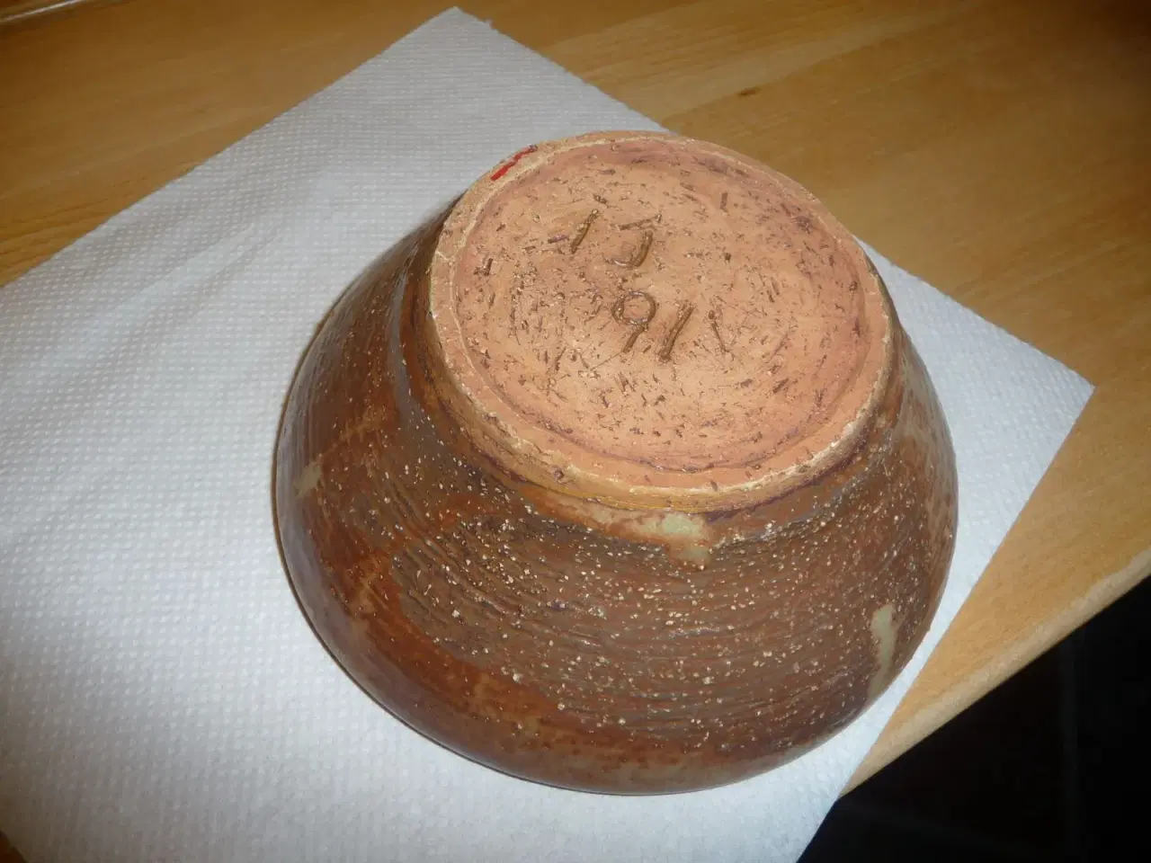 Billede 2 - keramik skål, med brungrøn glasur
