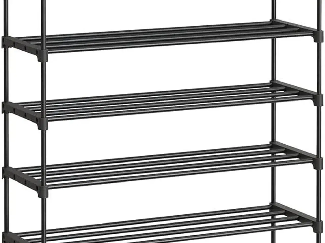 Billede 1 - Skoreol 10 niveauer LSA10BK, slank metal skohylde, 30 × 94 × 206 cm, sort