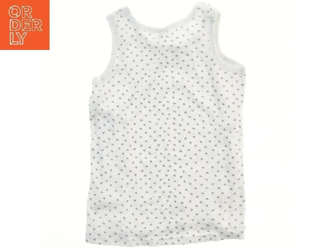 Billede 2 - Hvid top med hjerteprint fra Jumbo (str. 140)