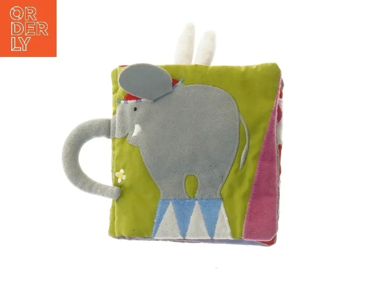 Billede 1 - Blød babybog med elefantdesign (str. 13x14 cm)