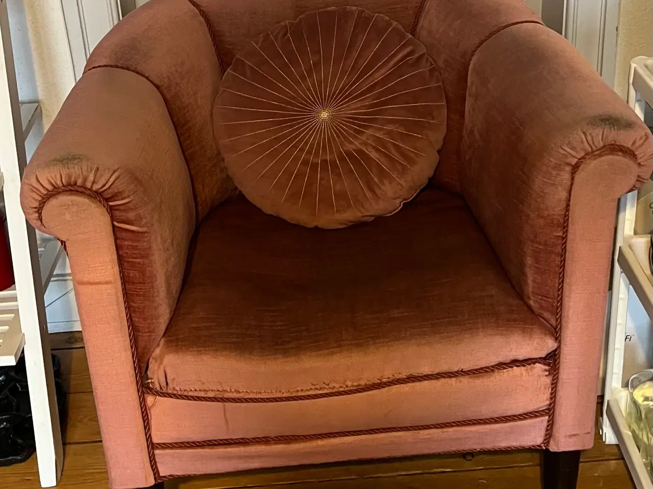 Billede 2 - Vintage dansk velour loungestol fra 1960'erne