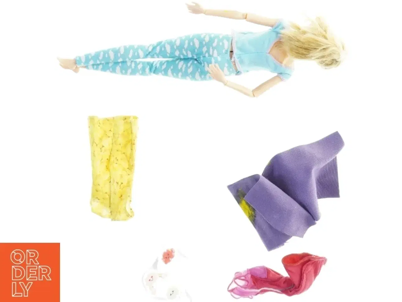 Billede 3 - Barbie med tøj og tilbehør (str. 30 x 6 cm)