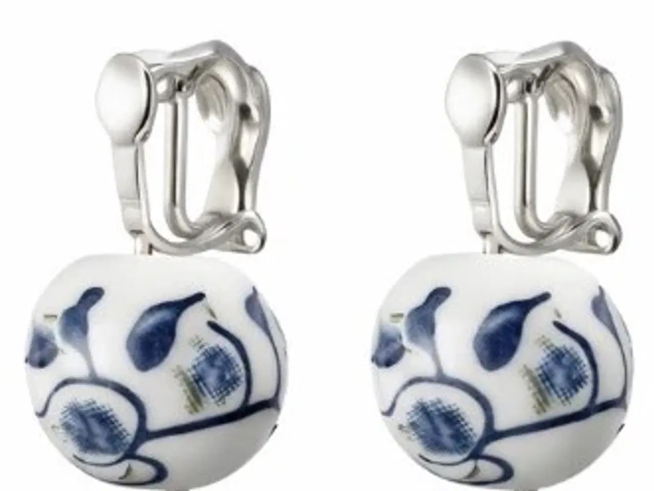 Billede 8 - Øreringe eller øreclips med keramik-perler