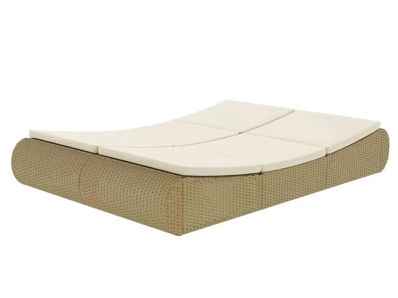 Billede 4 - Loungeseng polyrattan beige