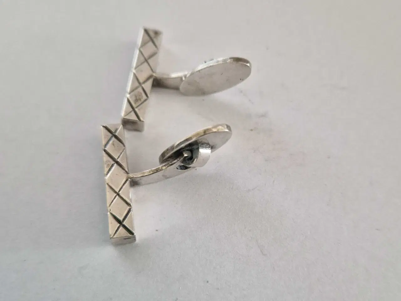 Billede 3 - Vintage sterling manchetknapper I harlekin design 