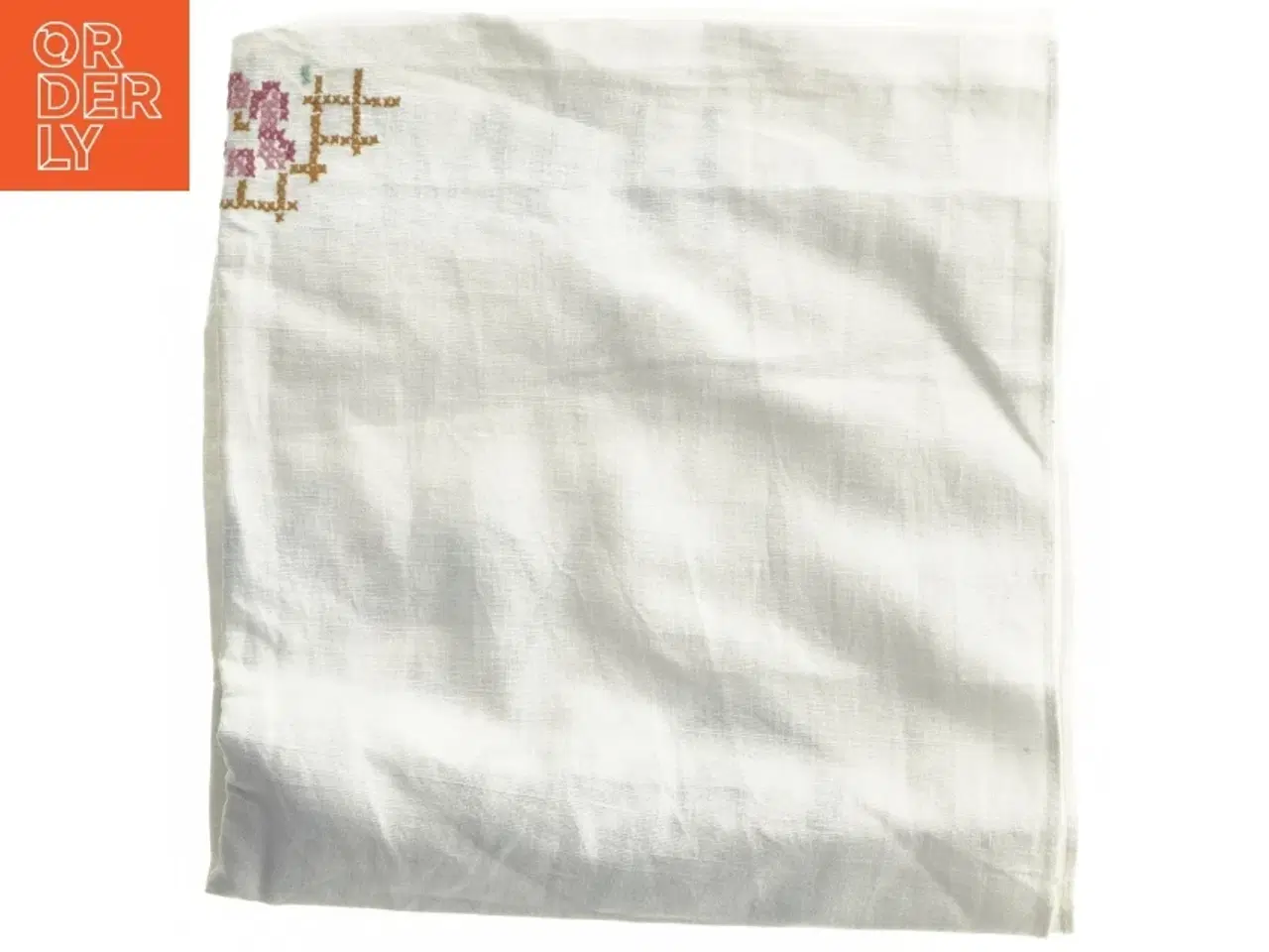Billede 1 - Broderet dug (str. 50x95 cm)