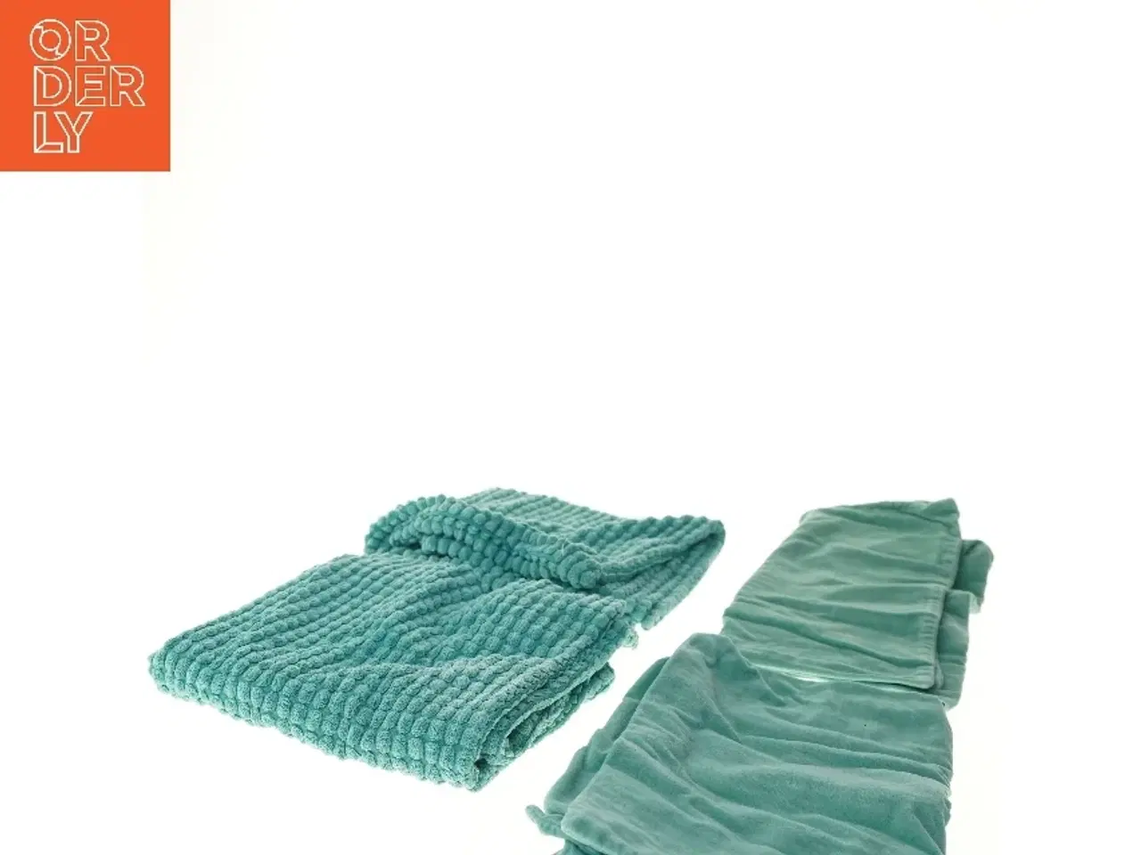 Billede 2 - Sæt af grønne pudebetræk fra IKEA (str. 2 stk 62x36 2 stk 47x47 cm)