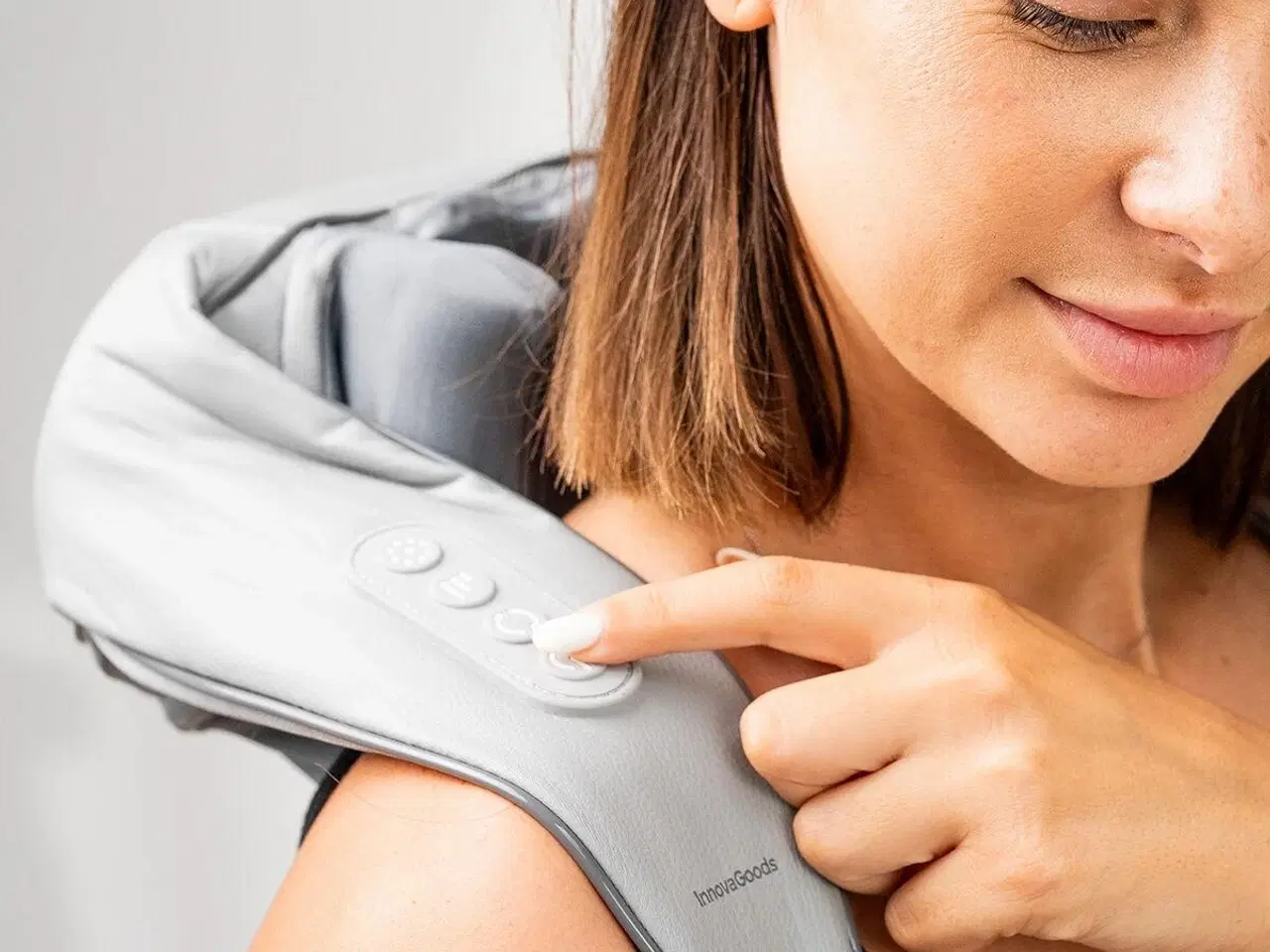 Billede 6 - Silax genopladeligt nakkemassageapparat 6 knuder (6D) - grå