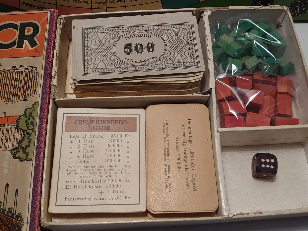 Billede 3 - Matadorspil fra før 1948, komplet m. metalbiler