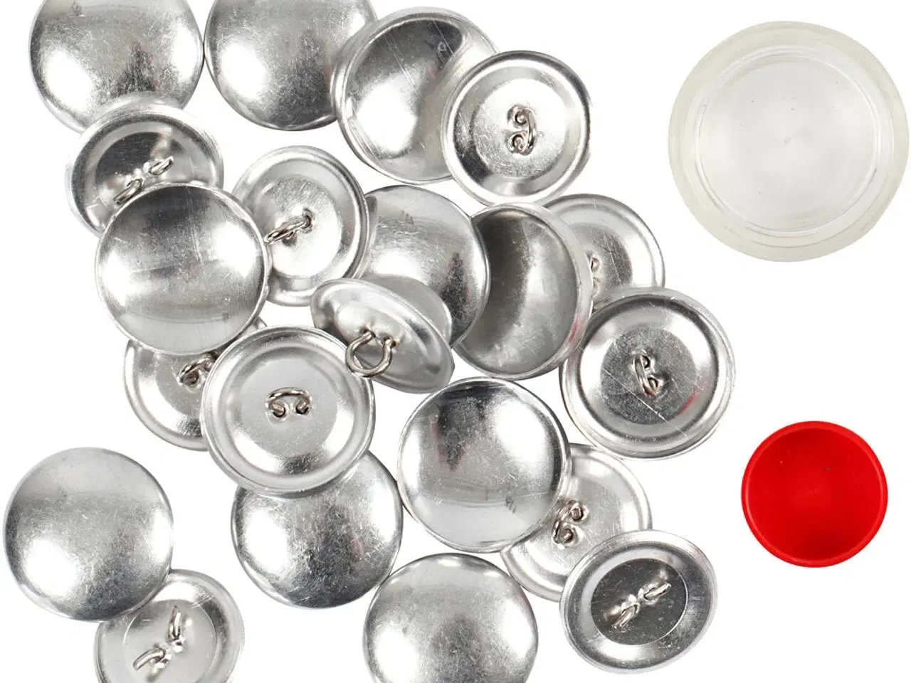 Billede 1 - Overtræksknapper 22 mm - 12 stk. i pakke