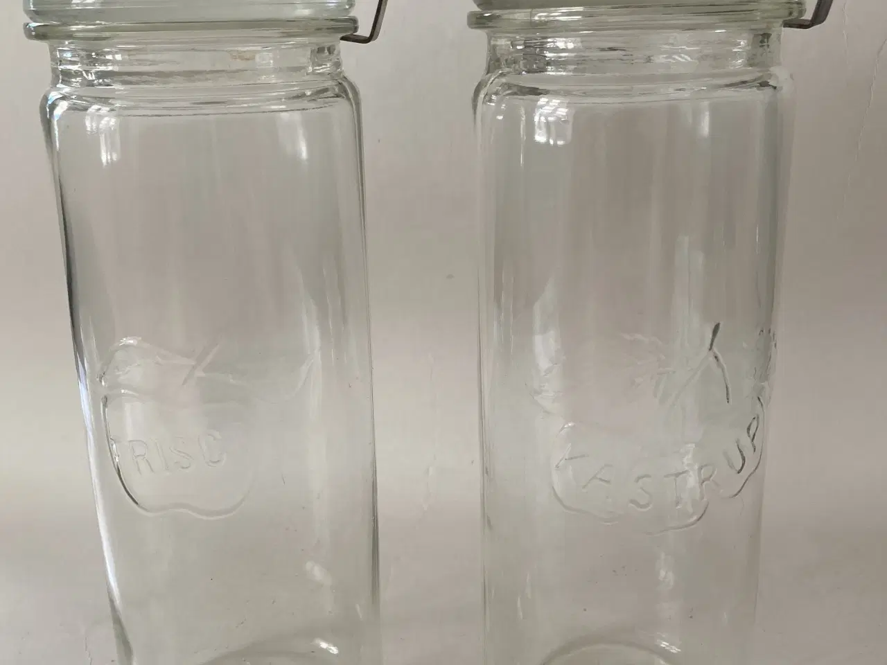 Billede 1 - 2 stk. 1L højt/smalt Sylteglas / Henkogningsglas 