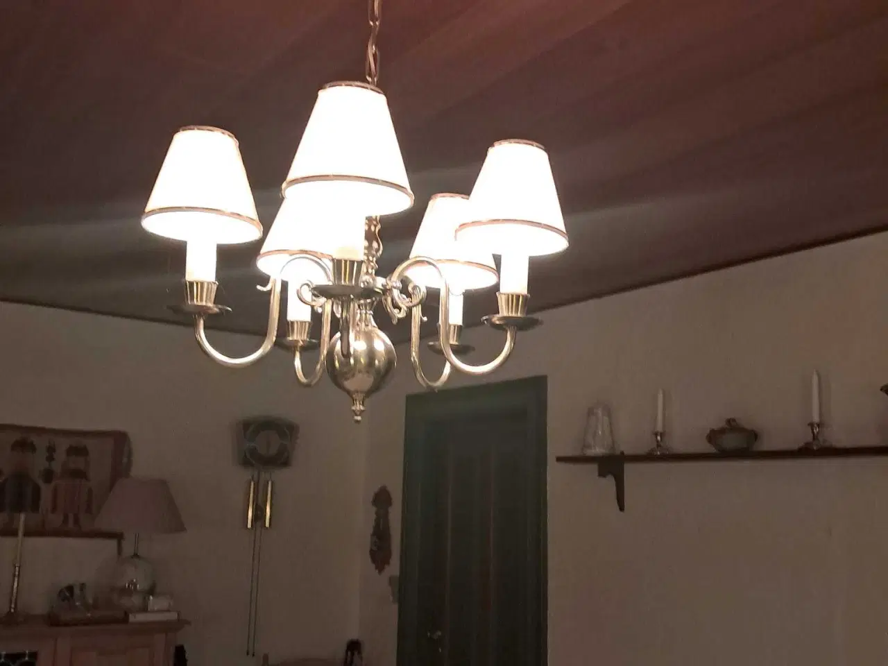 Billede 1 - Loftslampe sælges i messing